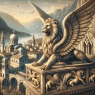 Venetian Lions, Across The Bay Of Kotor. Th